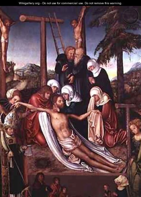 The Lamentation Over the Dead Christ - Lucas The Elder Cranach