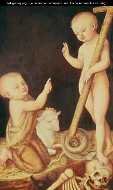 The Infant Christ Triumphing over Death and the Infant St John the Baptist - Lucas The Elder Cranach