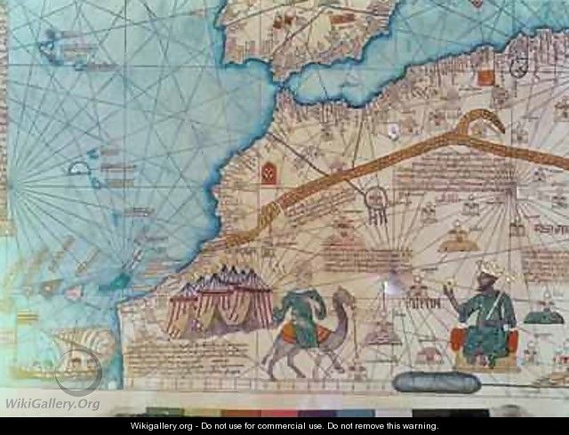 Detail from the Catalan Atlas 2 - Abraham Cresques