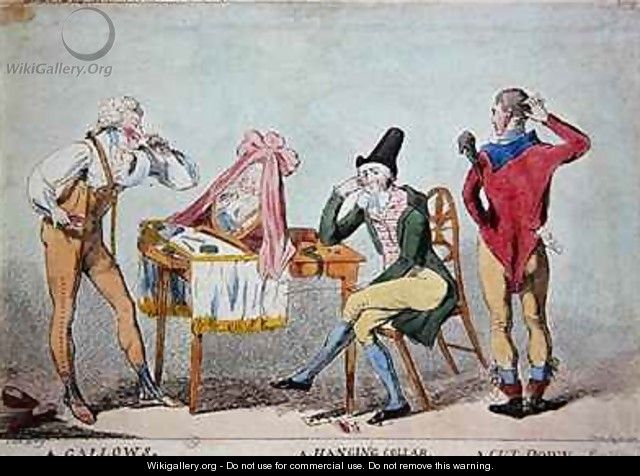 Cartoon of the French aristocratic emigres in England during the Revolution - Isaac Cruikshank