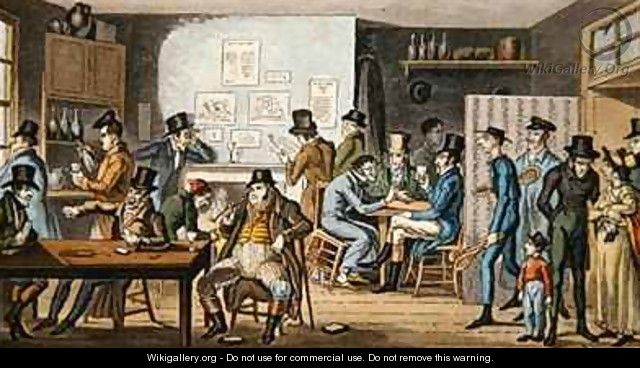 Logic in a debtors prison being visited by Tom and Jerry - Isaac Robert Cruikshank
