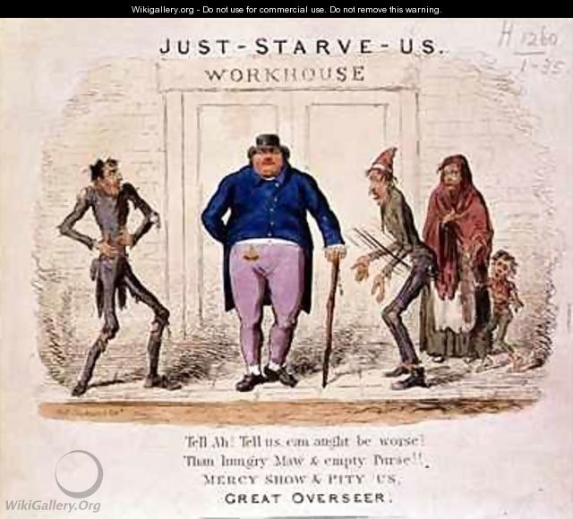 Just Starve Us Tell Ah Tell Us Can Aught be Worse Than Hungry Maw and Empty Purse Mercy Show and Pity Us Great Overseer - Isaac Robert Cruikshank
