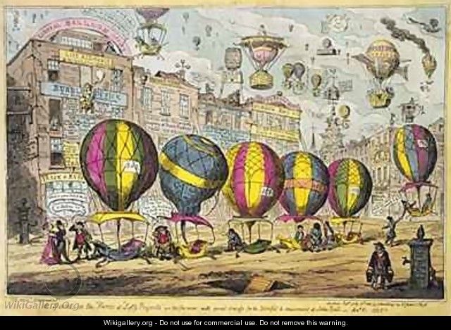 Scene in the Farce Lofty Prospects as performed with great success for the Benefit and amusement of John Bull - George Cruikshank I