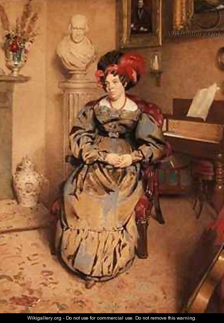 Portrait of a seated lady - Frederic Cruikshank