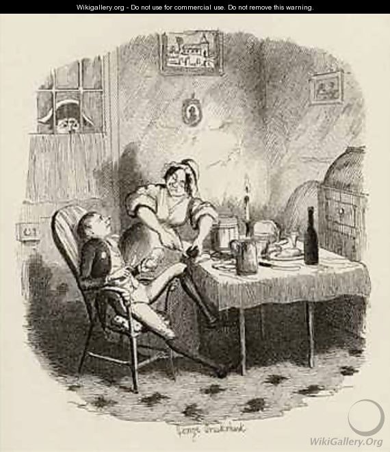 Mr Claypole as he appeared when his master was out - George Cruikshank I