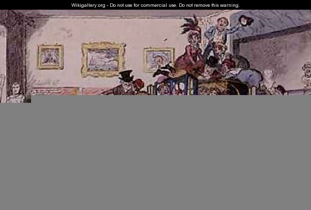 A swarm of English bees hiving in the Imperial Carriage - George Cruikshank I