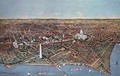 The City of Washington birds eye view from the Potomac looking North - Currier