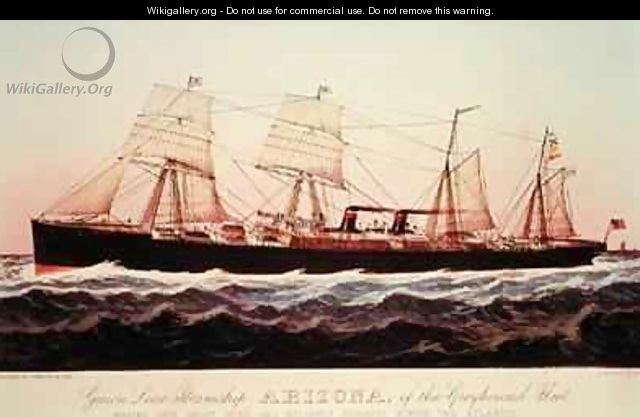 Guion Line Steamship Arizona - Currier