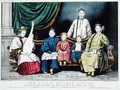 Poster advertising The Living Chinese Family - Nathaniel Currier