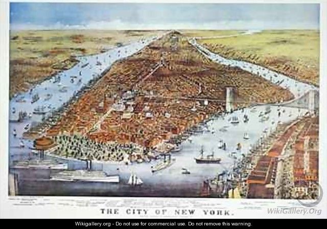 City of New York - (after) Currier, N. & Ives, J.M.