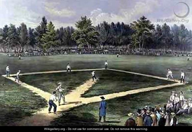 The American National Game of Baseball Grand Match For The Championship at The Elysian Fields Hoboken - Currier