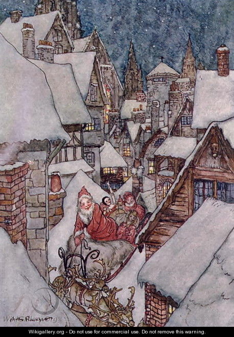 Christmas illustrations, from The Night Before Christmas by Clement C. Moore, 1931 2 - Arthur Rackham