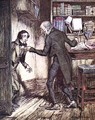 Scrooge and Bob Cratchit, from Dickens A Christmas Carol - Arthur Rackham