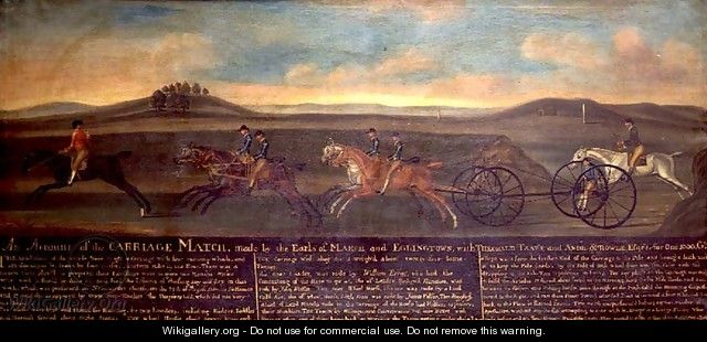 The Carriage Match run by the Earls of March and Eglington on Newmarket Heath, 29th August 1780 - Daniel Quigley