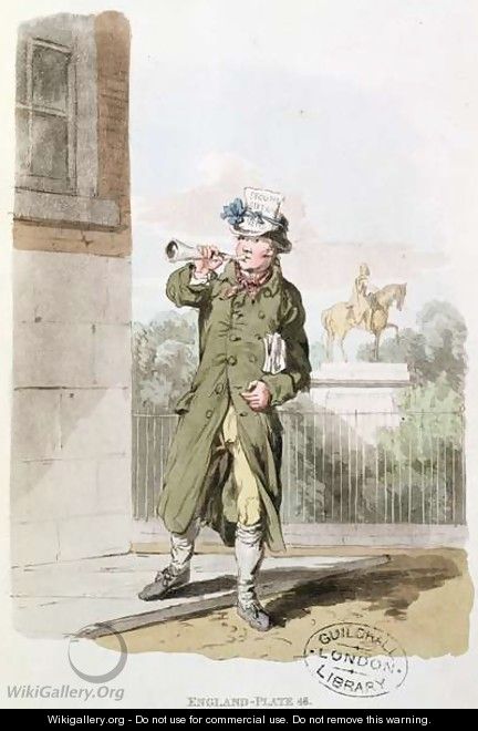 The Newsman from Costume of Great Britain - William Henry Pyne