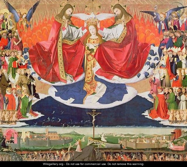 The Coronation of the Virgin, completed 1454 2 - Enguerrand Quarton