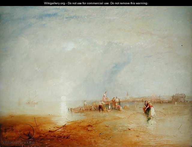Whitstable Sands with Women Shrimping, 1847 - James Baker Pyne
