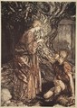 This healing and honeyed draught of Mead deign to accept from me, from The Rhinegold and the Valkyrie, 1910 - Arthur Rackham