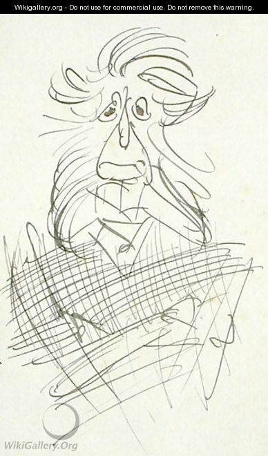 A Grotesque Hairy Head - Arthur Rackham