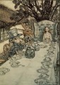 The Mad Hatters Tea Party, illustration to Alices Adventures in Wonderland by Lewis Carroll 1832-98, 1907 - Arthur Rackham