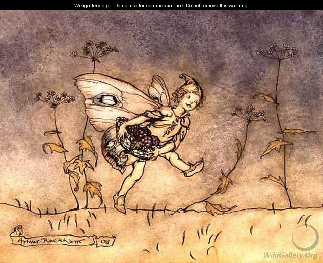 Fairy, illustration from A Midsummer Nights Dream, published by Heinemann, 1908 - Arthur Rackham