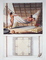 Domestic interior, Carib tribe, Dutch Antilles, plate 67 from Le Costume Ancien et Moderne by Jules Ferrario, published c.1820s-30s - Vittorio Raineri