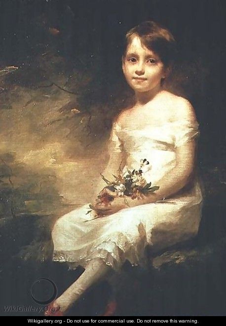 Little Girl with Flowers or Innocence, Portrait of Nancy Graham - Sir Henry Raeburn