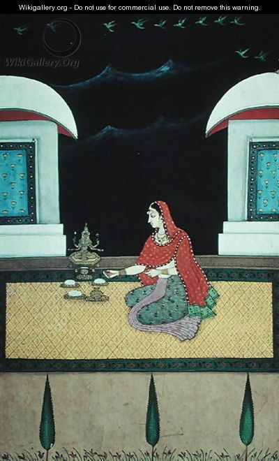 Woman Seated on a Rug, 1750 - Bangazi Ragini