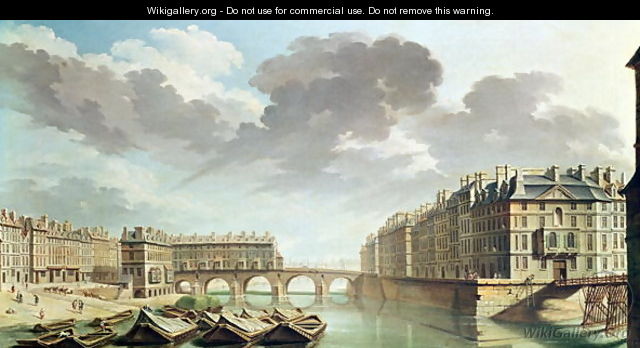 The Ile Saint-Louis and the Pont Marie in 1757 - Nicolas Raguenet