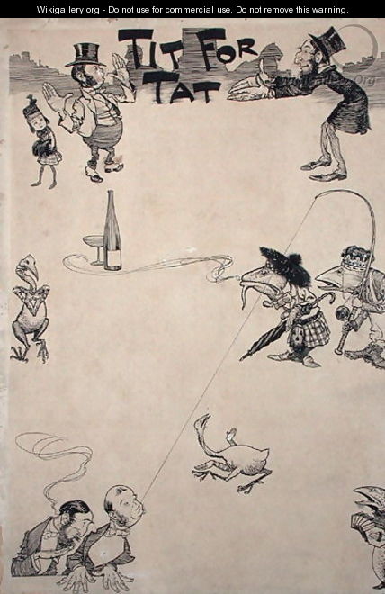 Tit for Tat, illustration from Cassells Magazine, published 1902 - Arthur Rackham