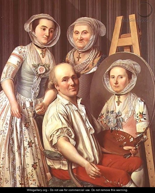 The Artist and His Family - Antoine Raspal