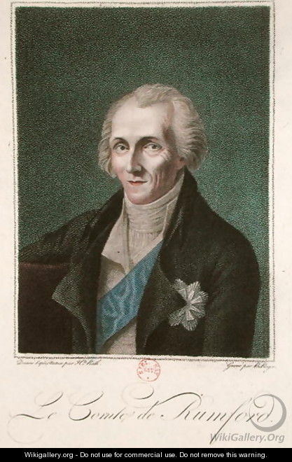 Benjamin Thompson 1753-1814 Count Rumford, engraved by B. Roger - (after) Rath, Henriette