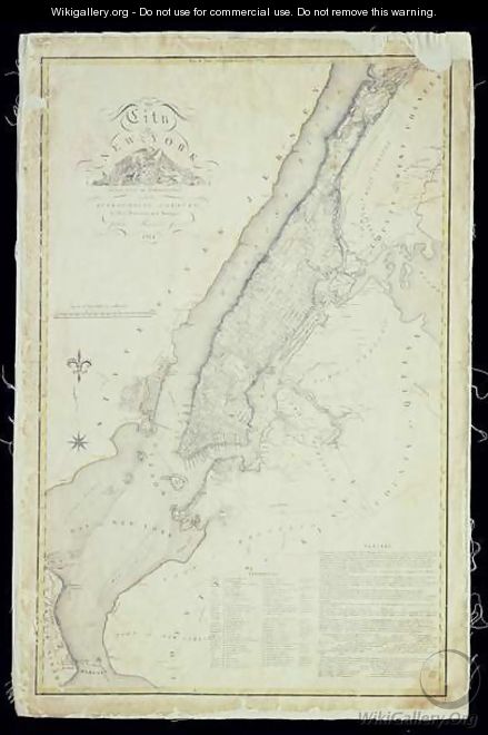 Map of the City of New York as Laid Out by the Commissioners, 1814 - John Jr. Randel