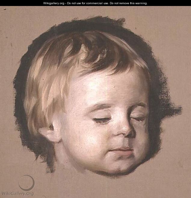 Sketch of a dead childs head - Allan Ramsay