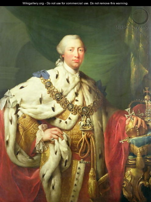 Portrait of George III 1738-1820 in his Coronation Robes, c.1760 - Allan Ramsay