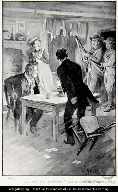 You are my Prisoners Yorke said sternly, an illustration from With Roberts to Pretoria A Tale of the South African War by G.A. Henty, pub. London, 1902 - (after) Rainey, William
