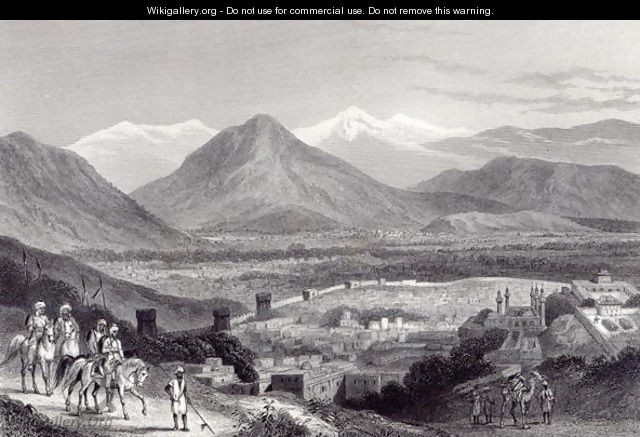 Cabul from the Bala Hissar, engraved by J. Stephenson, c.1870 - (after) Ramage, J
