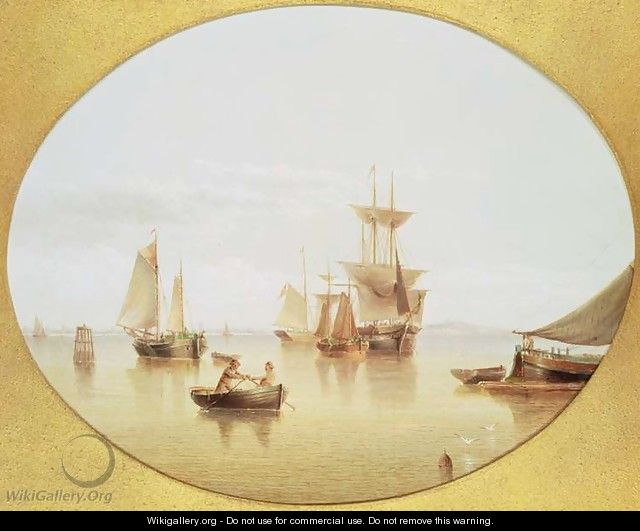 Harbour Scene - rowing ashore - Henry Redmore