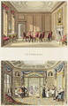 Interiors The Old Cedar Parlour and The Modern Living Room, from Fragments on the Theory and Practice of Landscape Gardening, pub. 1816 - Humphry Repton