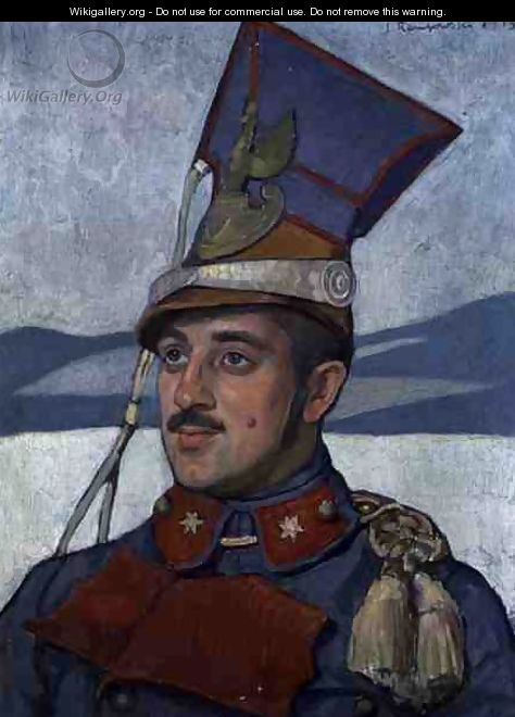 Portrait of Lieutenant Roman Machnicki 1889-1943 c.1915 - Jan Rembowski