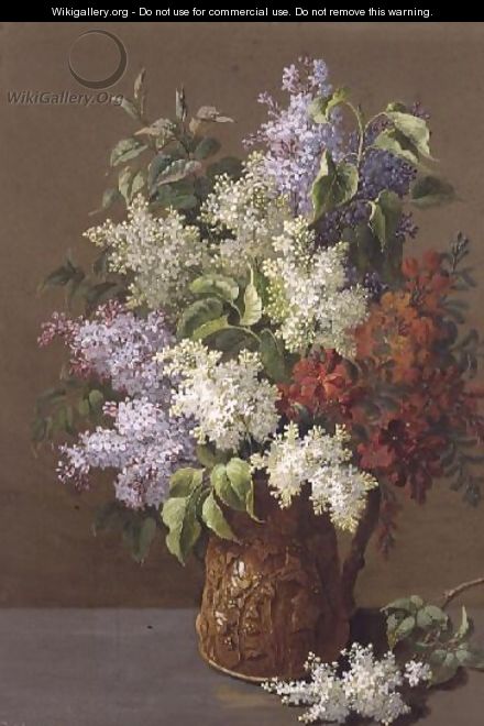 Vase of Lilacs - Pierre-Joseph Redouté