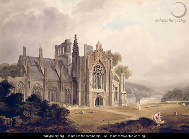 Melrose Abbey, Roxburghshire - Thomas Miles Richardson