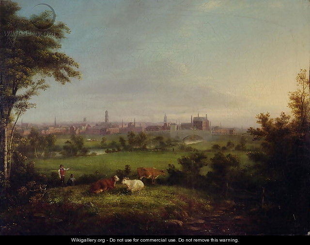 Leeds from the Meadows, c.1825 - Joseph Rhodes