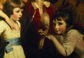 Two Girls, One Playing with a Mask, detail from the painting The Fourth Duke of Marlborough and his family, 1777-78 - Sir Joshua Reynolds