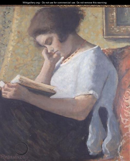 Young Girl Reading, 1920 - Armand Ressenfosse