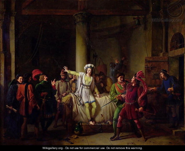 Joan of Arc c.1412-31 in Rouen Prison, 1819 - Pierre-Henri Revoil