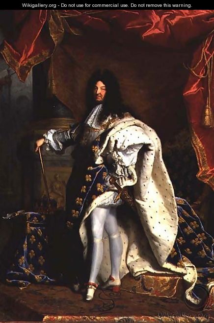 Louis XIV 1638-1715 in Royal Costume, 1701 2 - Hyacinthe Rigaud