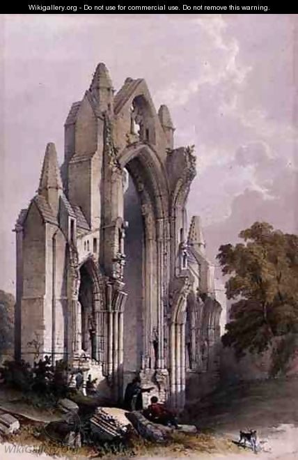 Guisborough Priory, Interior of the East End, from The Monastic Ruins of Yorkshire, engraved by George Hawkins 1819-52, 1842 - William Richardson