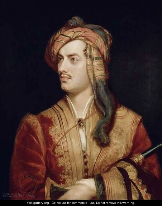 Portrait of George Gordon 1788-1824 6th Baron Byron of Rochdale in Albanian Dress, 1813 - Thomas Phillips