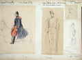 Colonel Bourjoly, Colonel Delarue and General Marbot 1782-1854 from Vues et Portraits Faits Pendant la Campagne de Mai 1840 1840 - Felix Philippoteaux